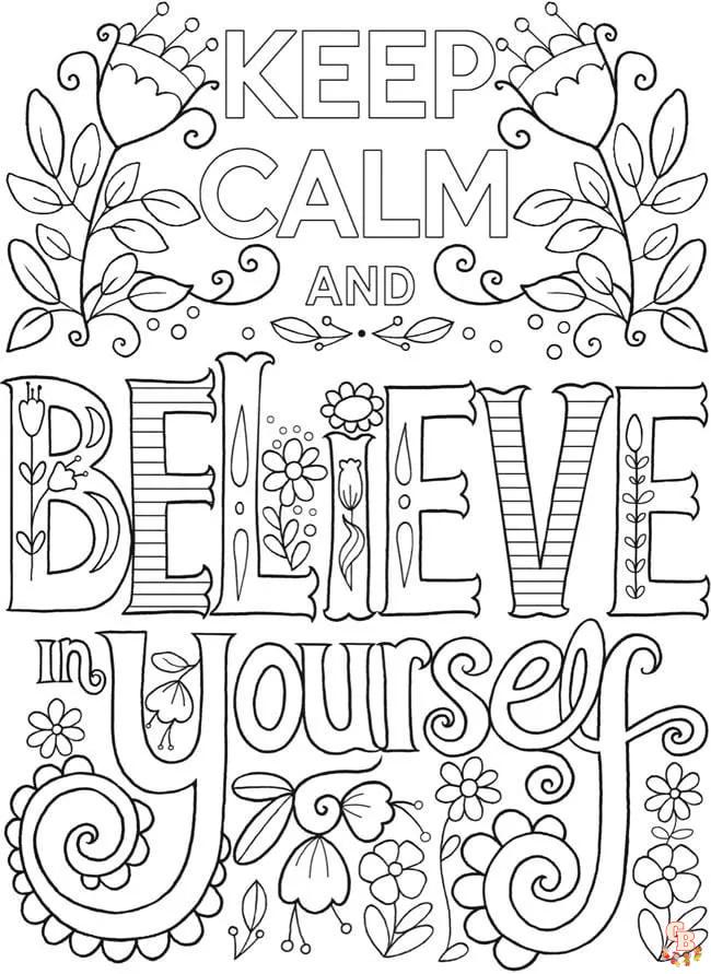 Printable positive coloring pages free for kids and adults