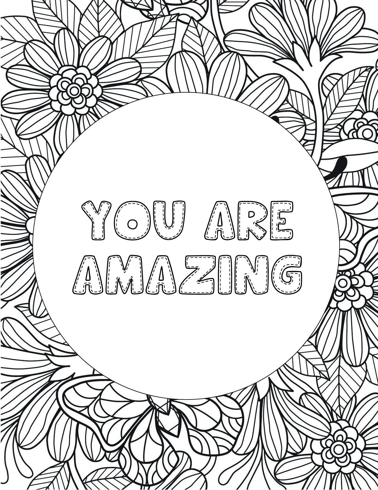 Best printable inspirational quote coloring pages