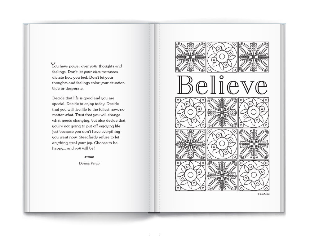 Coloring book be positive be happy a blue mountain arts collection â blue mountain arts