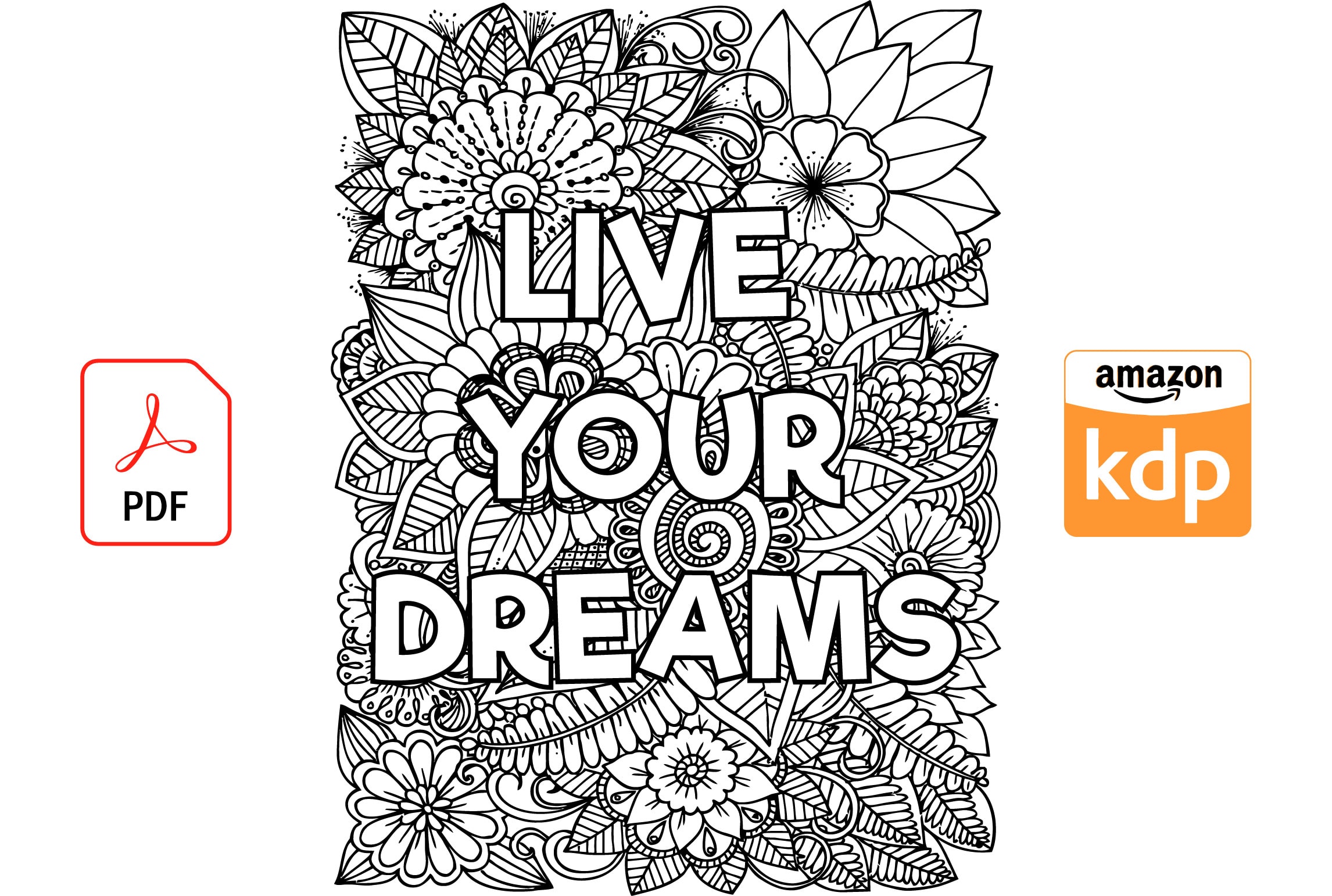 Design plex inspirational quotes coloring book pages for amazon kdp by redwan