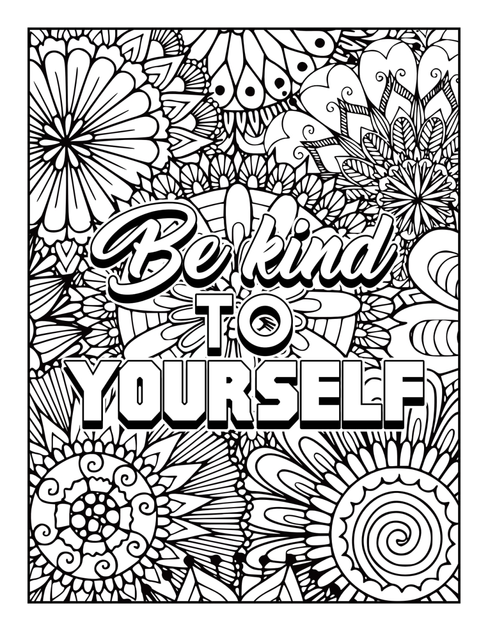 Inspirational quotes coloring book pages for adults amazon kdp
