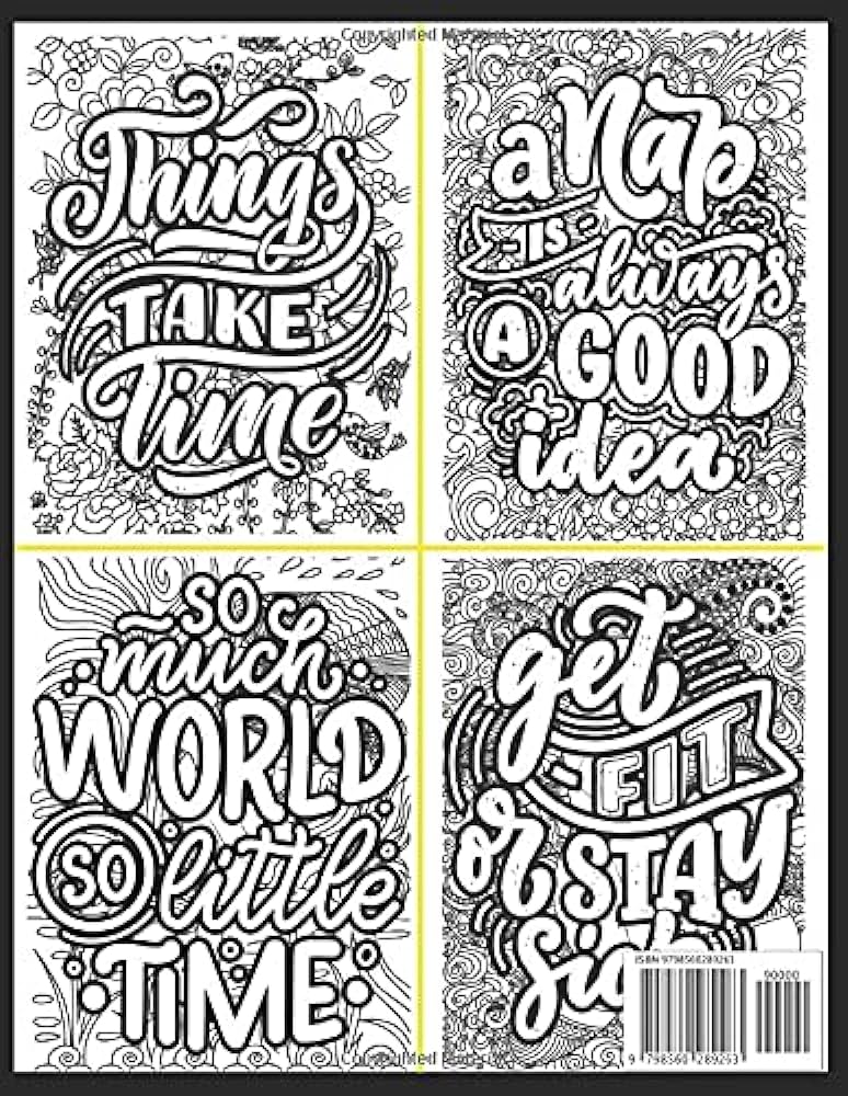 Swear words coloring book for adult motivational coloring book with positive word inspirational quotes stress reveling design afrina mohsina books