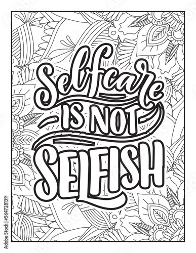 Cushion ver affirmative quotes loring page positive quotes good vibes loring book for adults typography design hand drawn with inspiration word loring for adult and kids quotes quotes loring