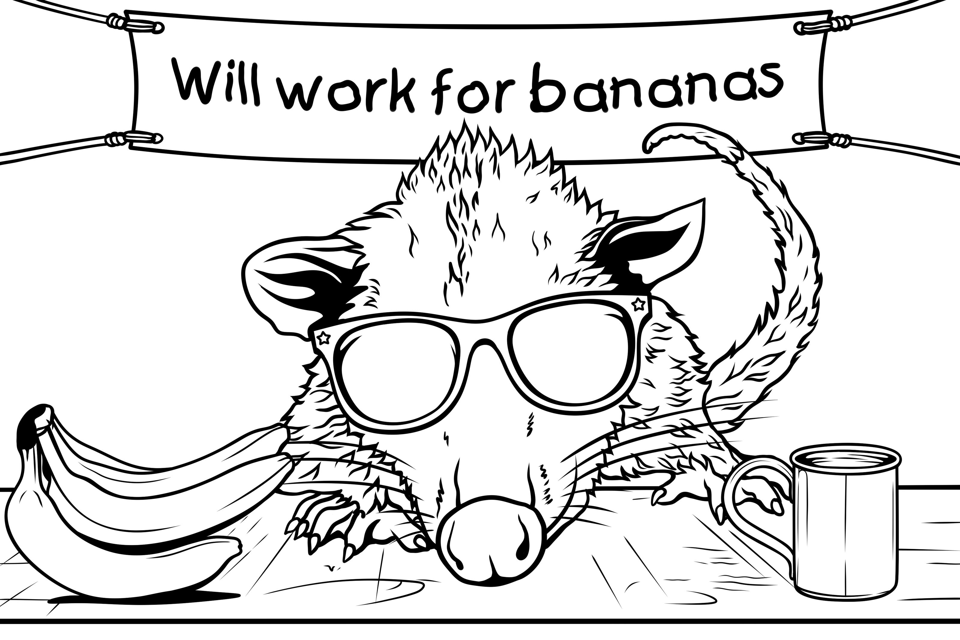 Possum coloring sheet gallery