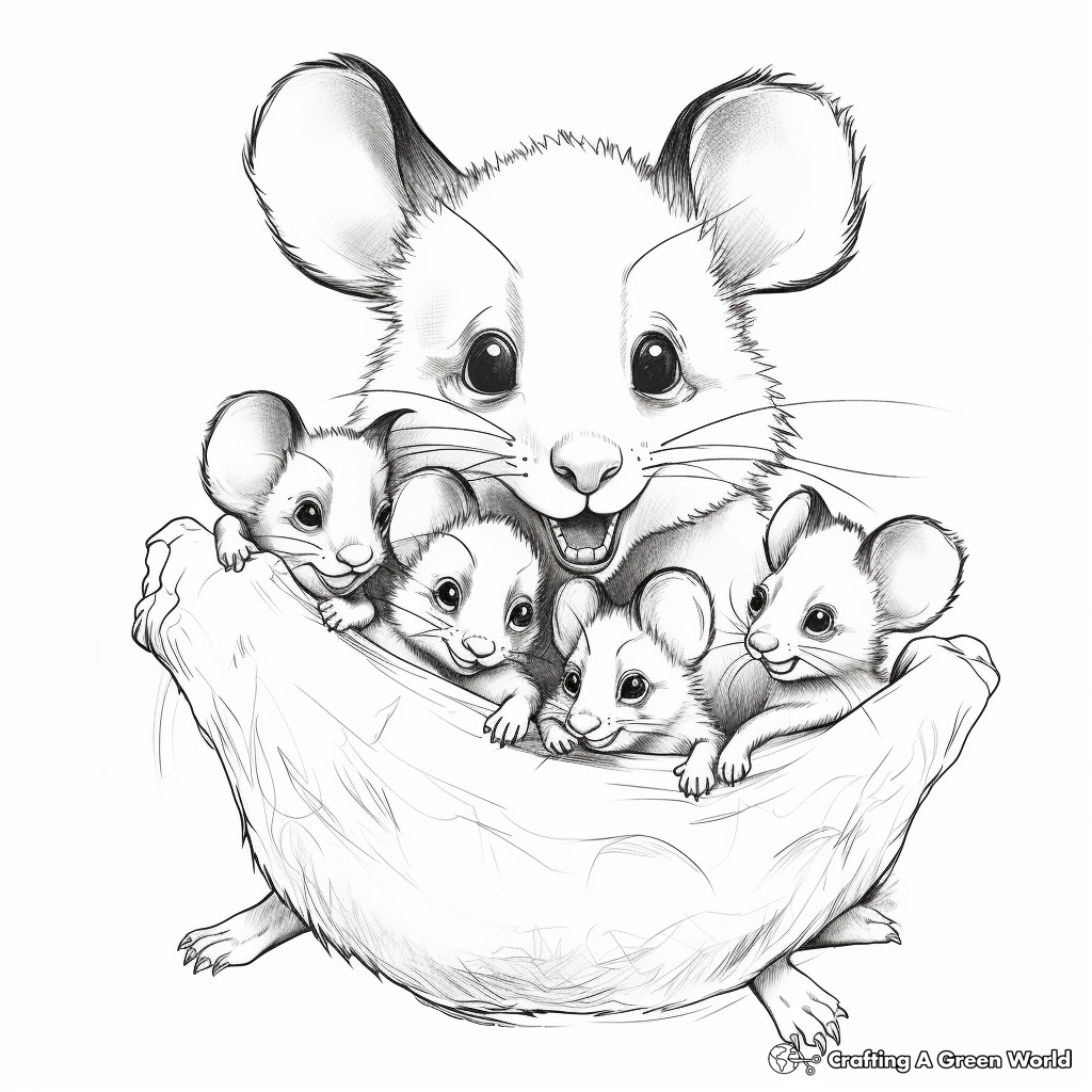Possum coloring pages