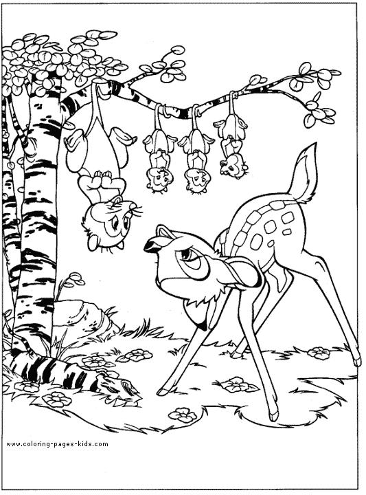 Bambi coloring pages