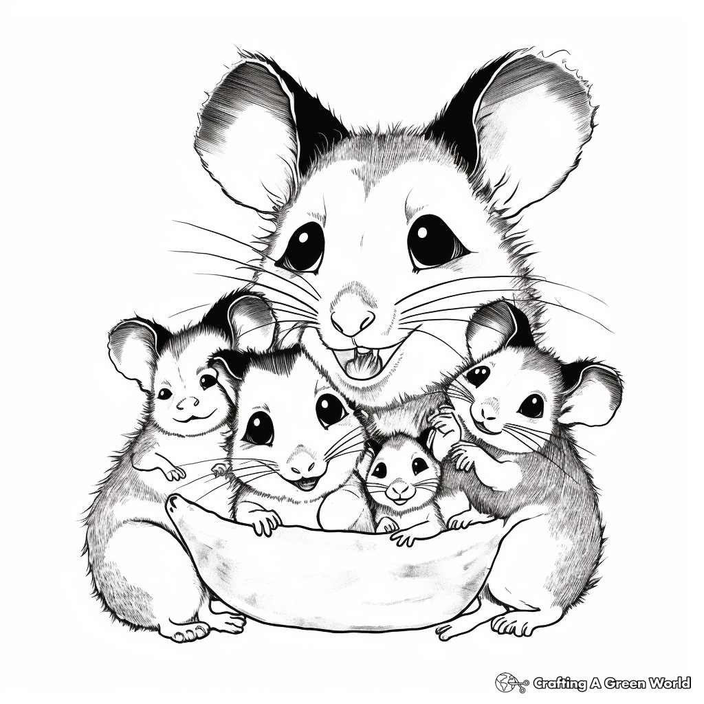 Possum coloring pages