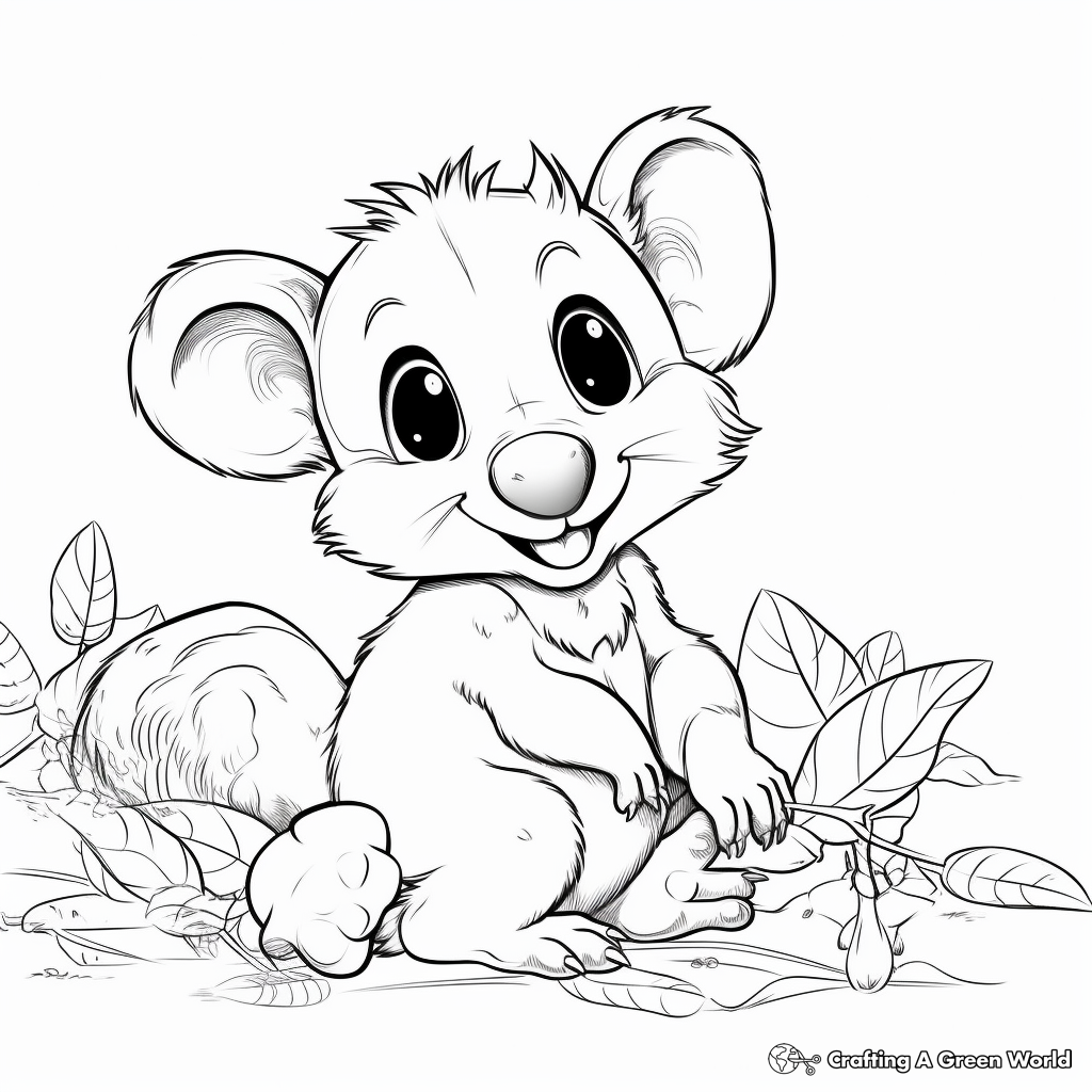 Possum coloring pages