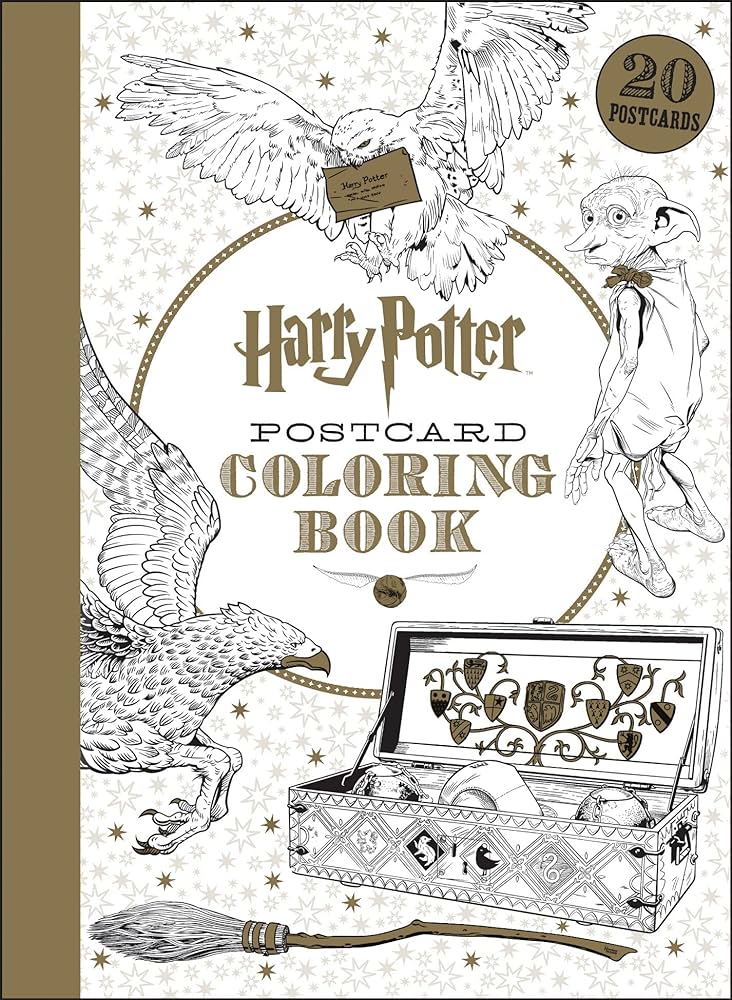 Harry potter postcard coloring book scholastic books