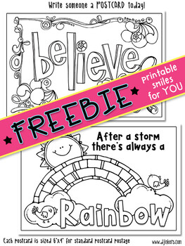 Printable postcards