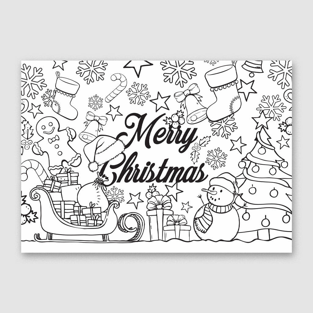 Christmas colour in postcard pack by able labels