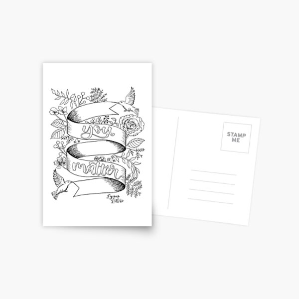 Coloring page postcards for sale