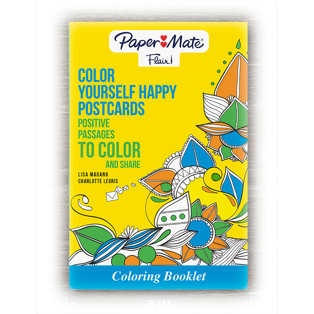 Coloring postcards coloring book for adults by paper mate positive