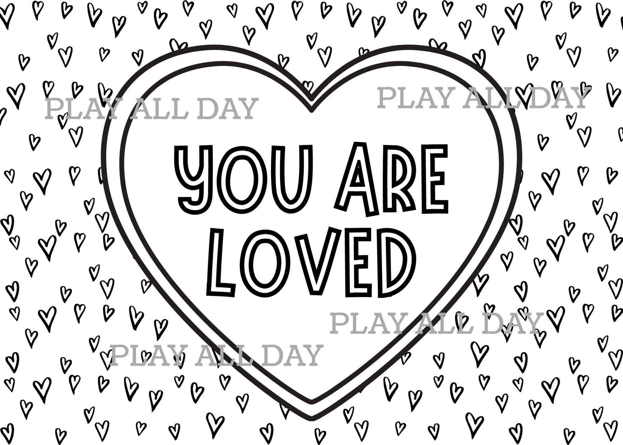 Digital download printable affirmation postcards to color â play all day kids
