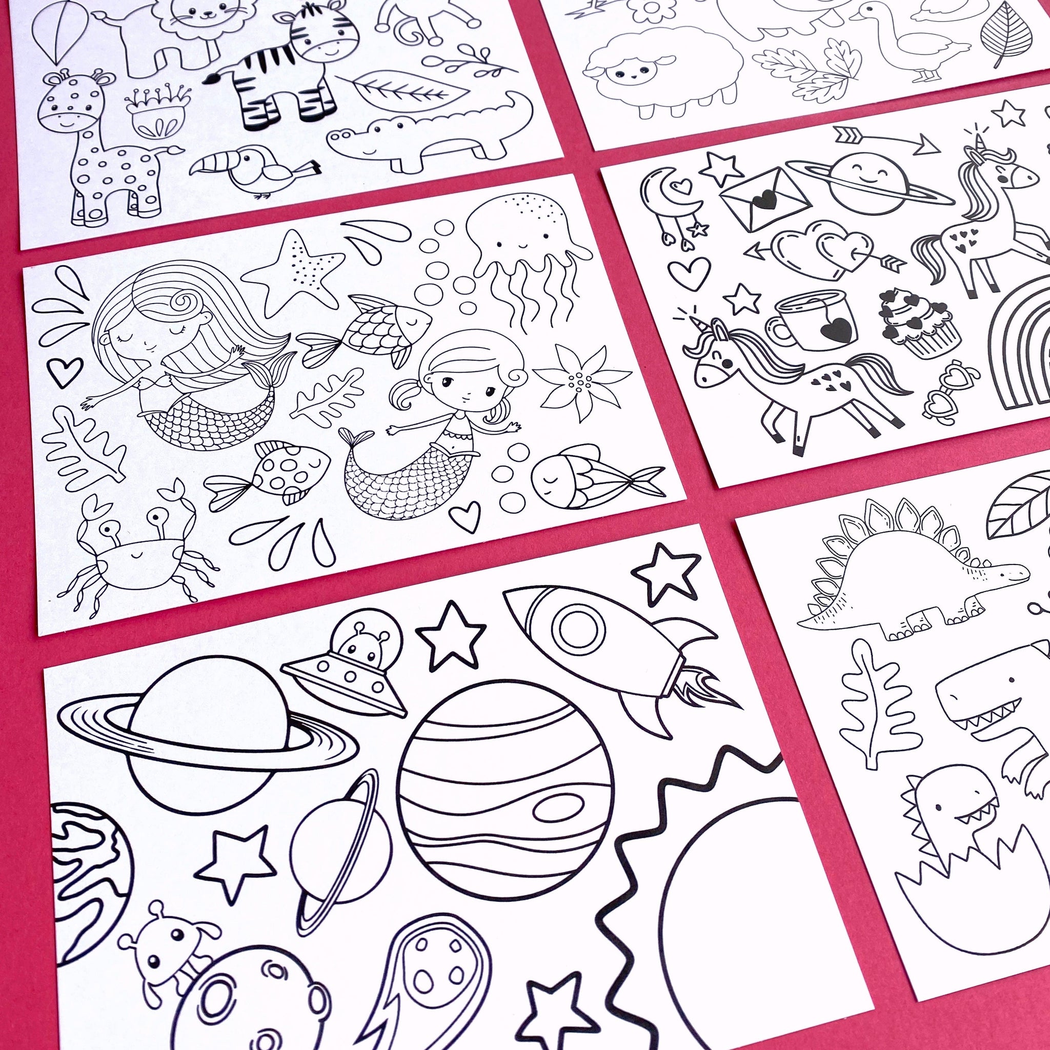 Colouring postcards