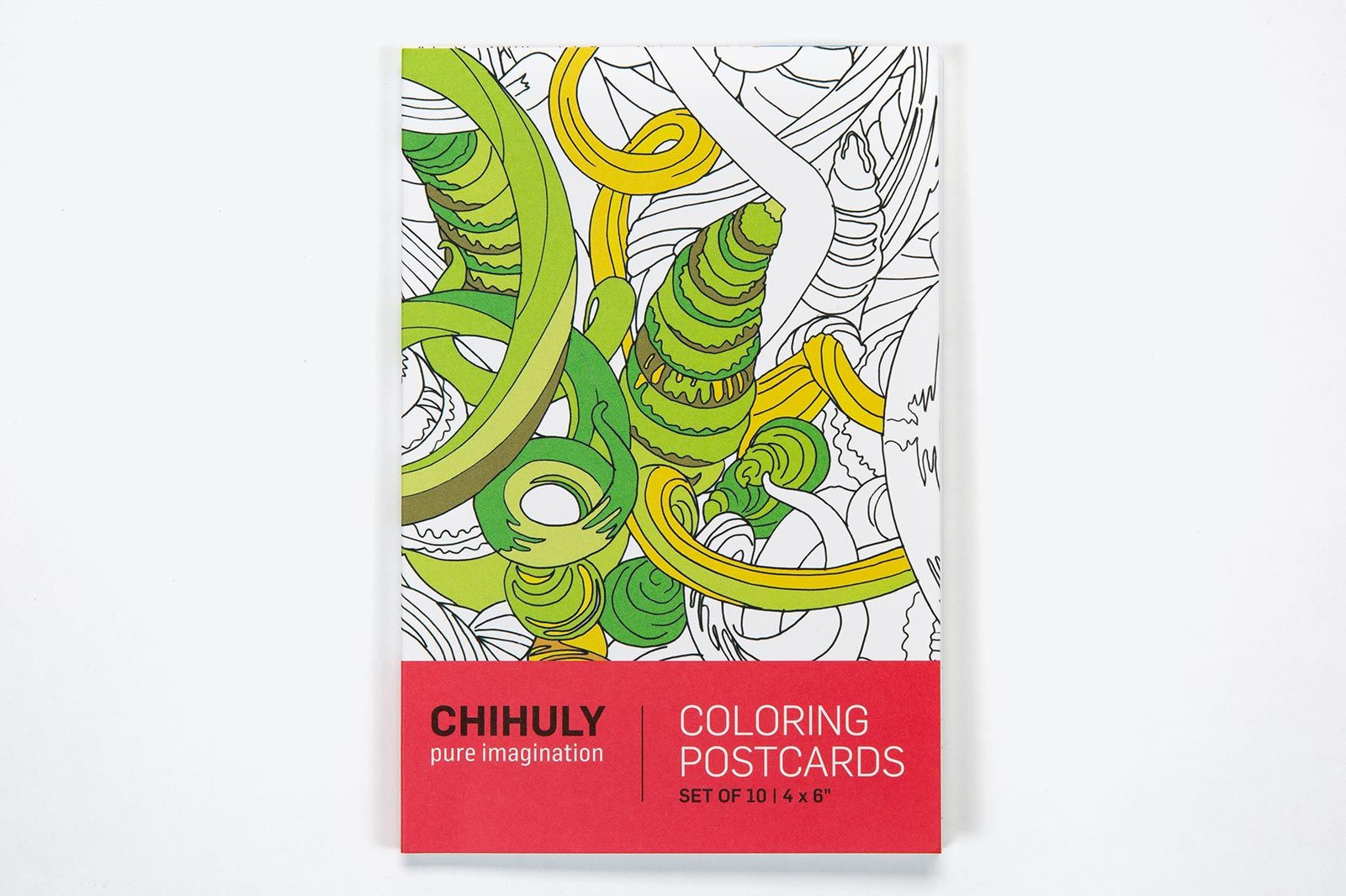 Chihuly pure imagination coloring postcards