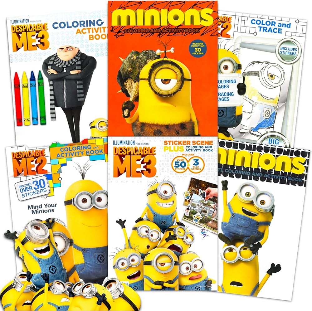 Despicable me minions coloring book super set for kids