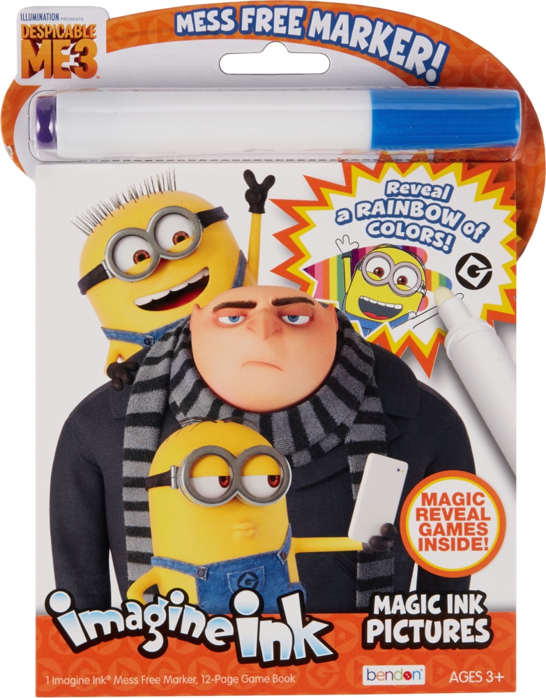 Despible me magic ink colouring book party city