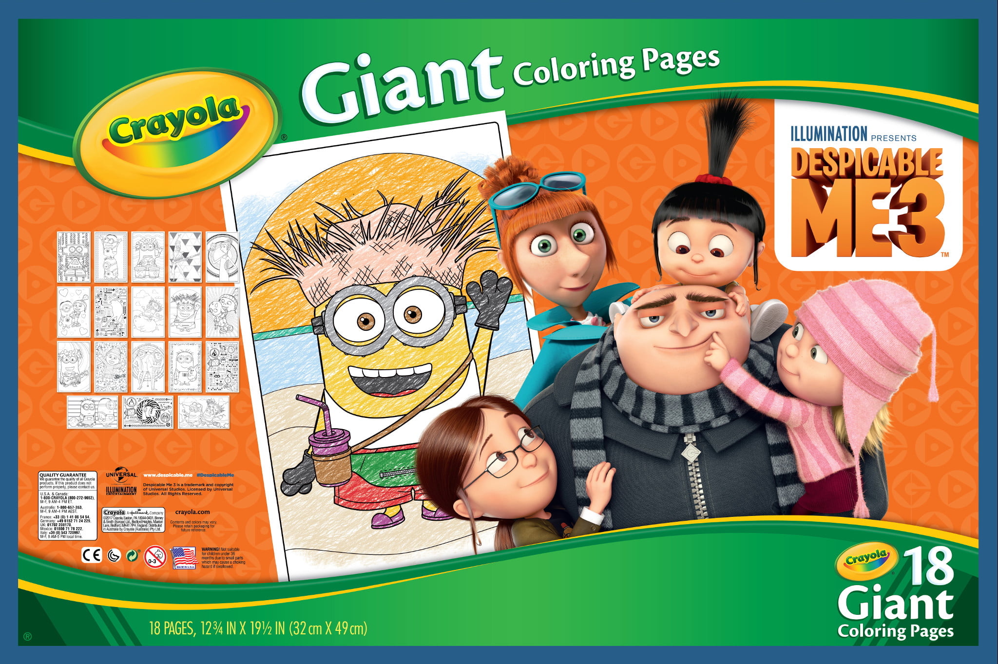 Crayola despicable me giant coloring pages