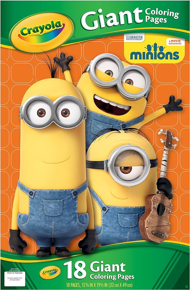 Crayola despicable me giant louring page toys games