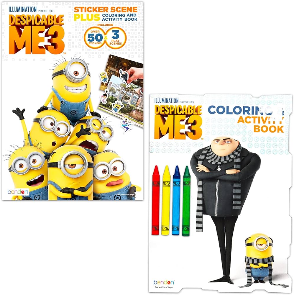 Despicable me minions coloring book super set for kids