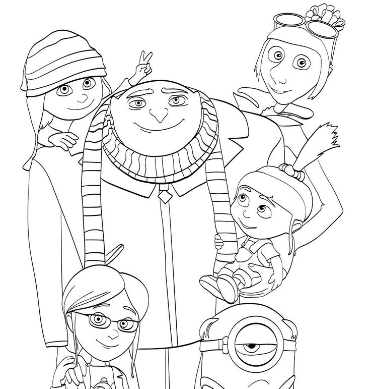 Creative photo of despicable me coloring pages