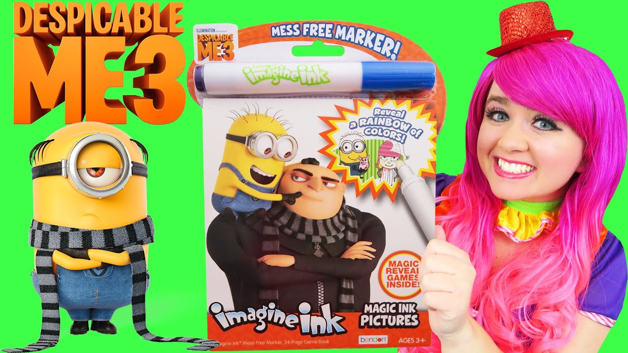 Coloring despicable e agic reveal ink coloring book iagine ink arker