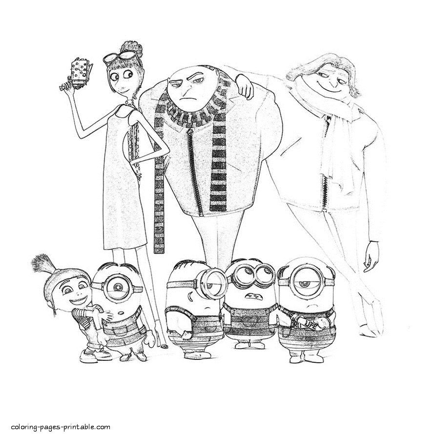 Printable despicable me coloring pages coloring