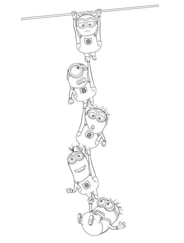 Coloring page despicable me despicable me minions coloring pages wall art diy paint simple wall paintings
