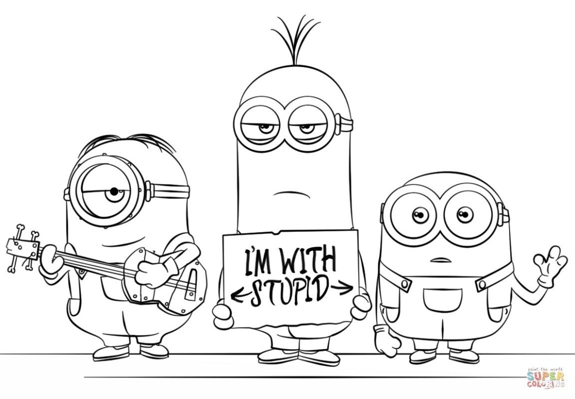 Creative photo of despicable me coloring pages