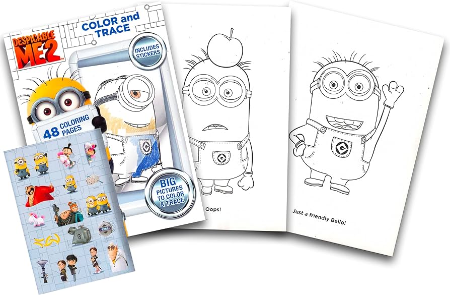 Despicable me minions coloring book with stickers over minions stickers toys games