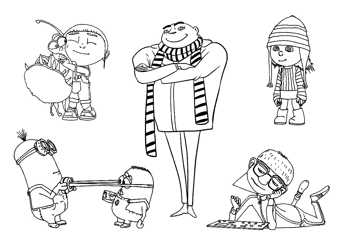 Free printable despicable me coloring pages for kids