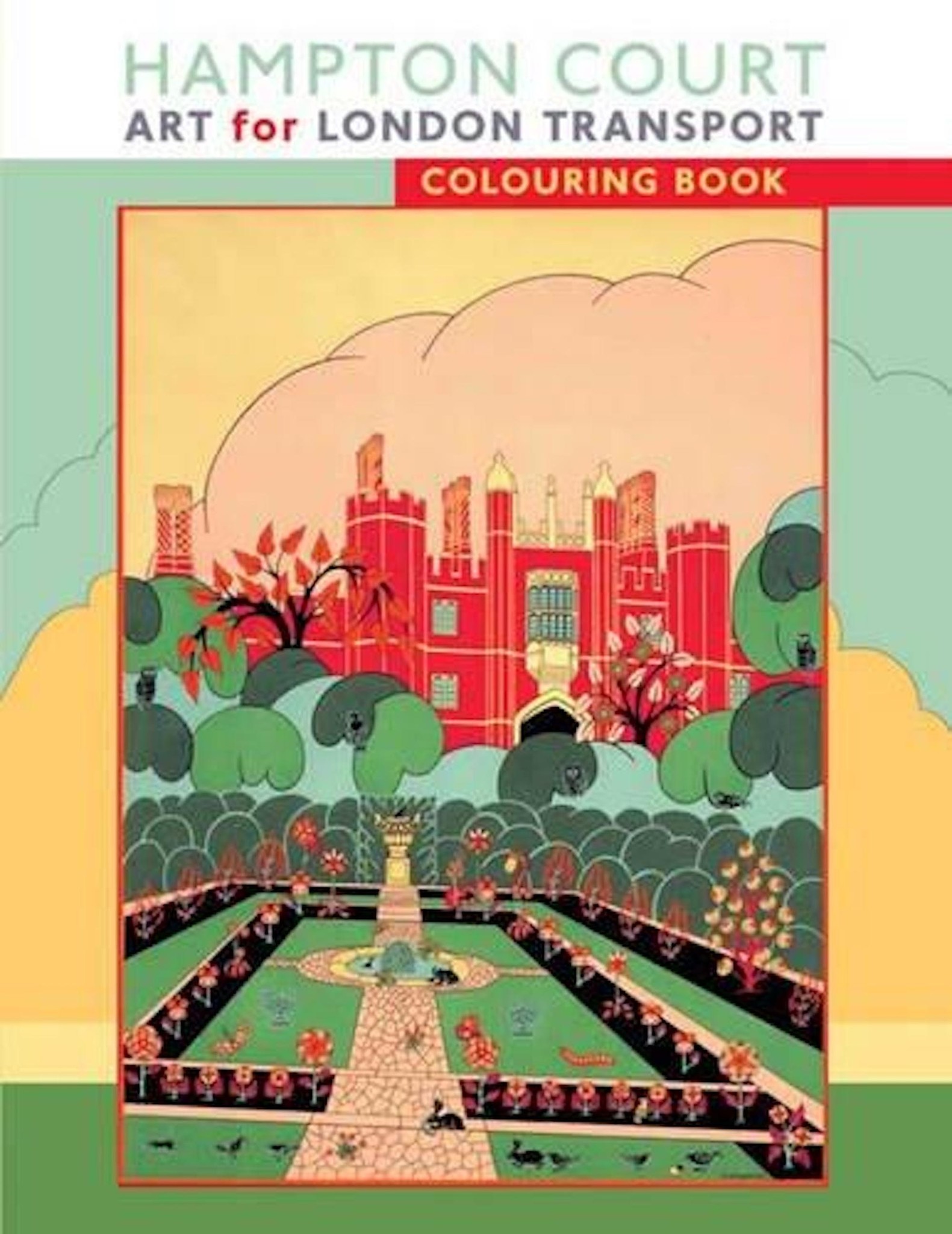 Hampton court art for london transport coloring book