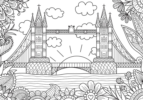 Hundred coloring pages london royalty