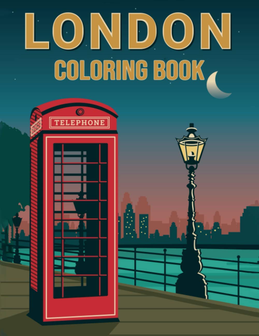 London coloring book for kids children beautiful england with landscapes traditional items by simplecolorz press