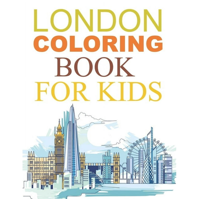 London coloring book for kids london activity book for kids paperback