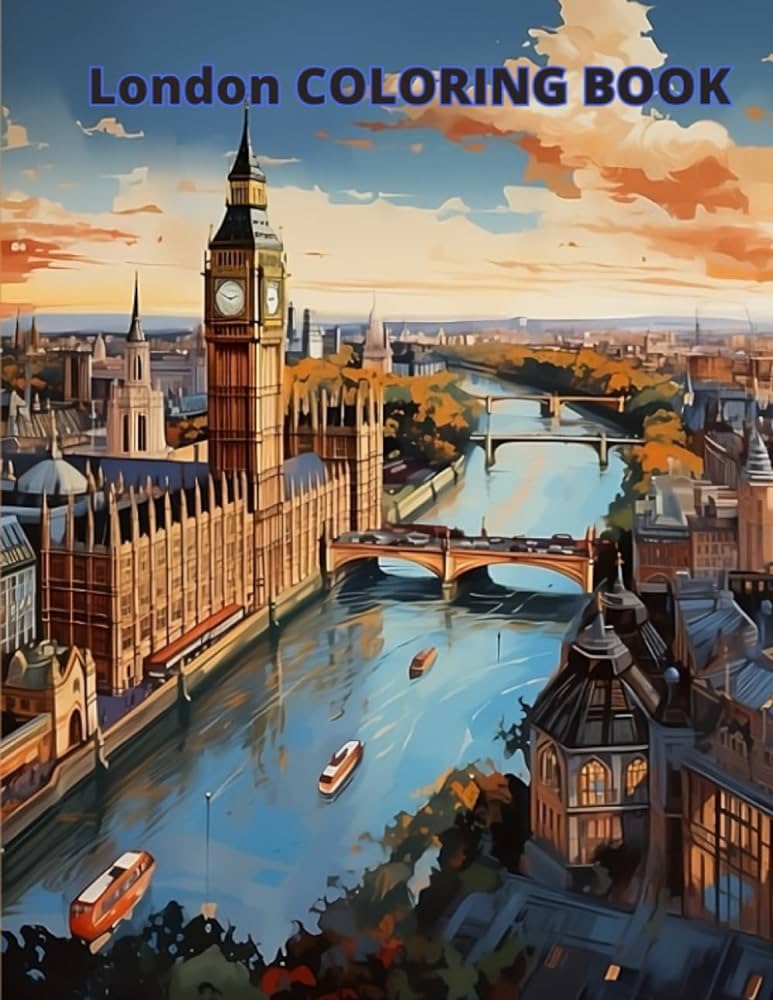 London coloring book great coloring pages for kids and adults productions oliodrigraphics books
