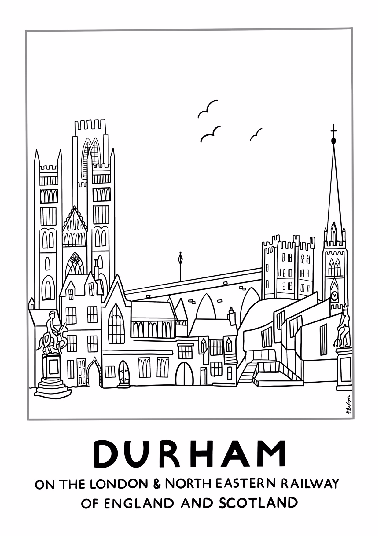 Durham illustrations â free colouring sheets â sofia barton illustration