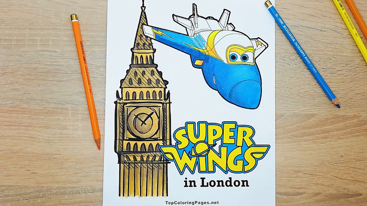 Super wings in london coloring page âð