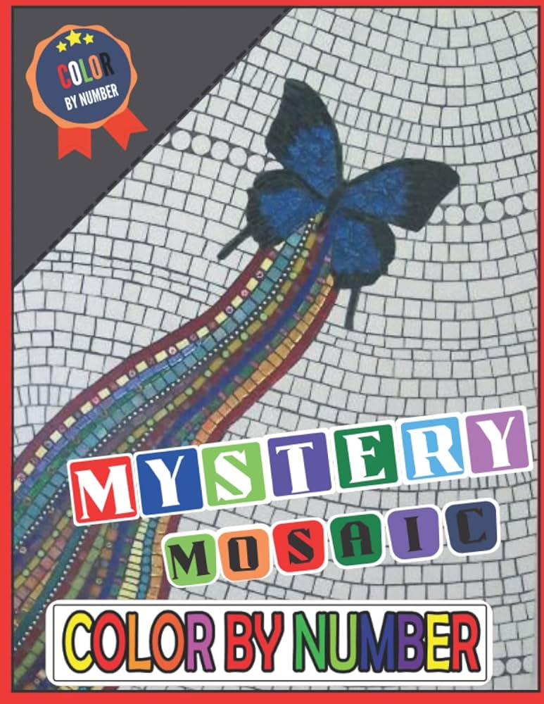 Mystery mosaic color by number an cute coloring pages activity puzzle color by number book for adults and teens mystery color by number book imam books