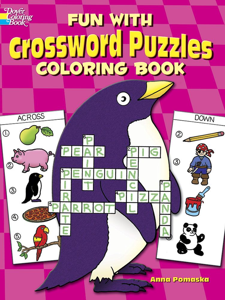 Fun with crossword puzzles coloring book