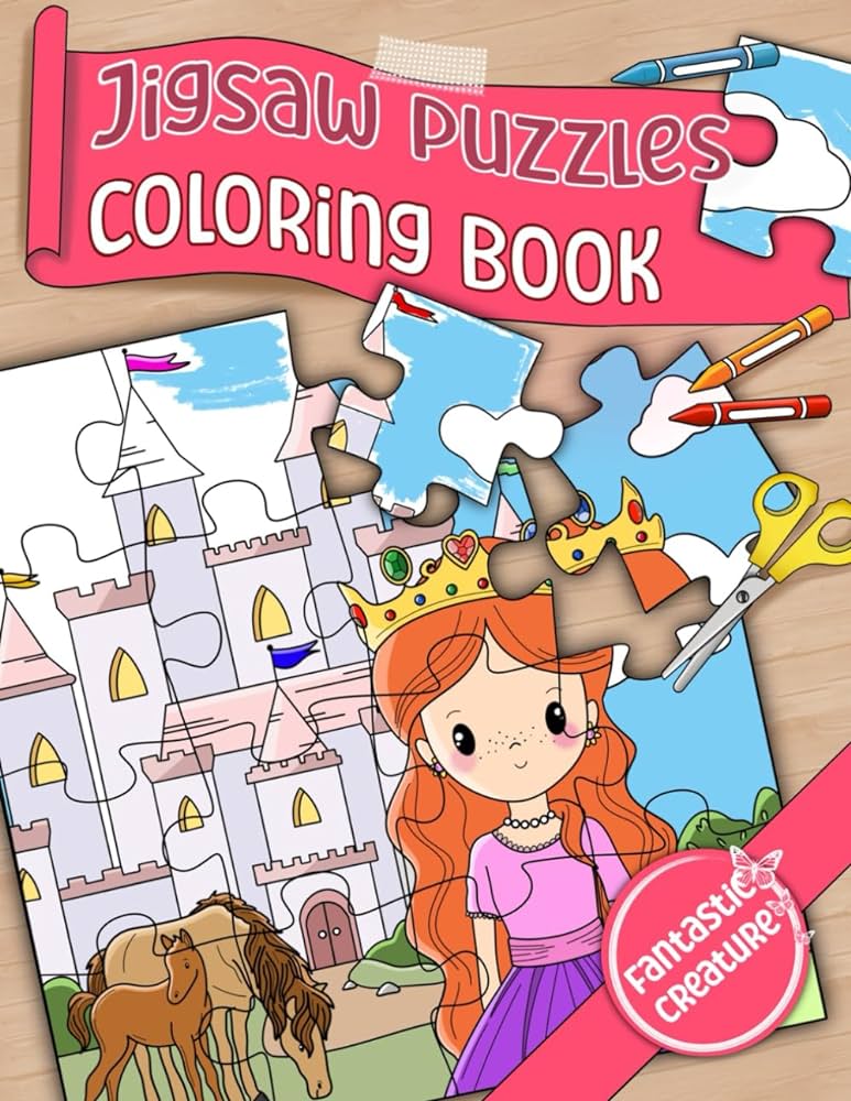 Jigsaw puzzles coloring book fantastic creature edition gilbert catherine forest jordan books