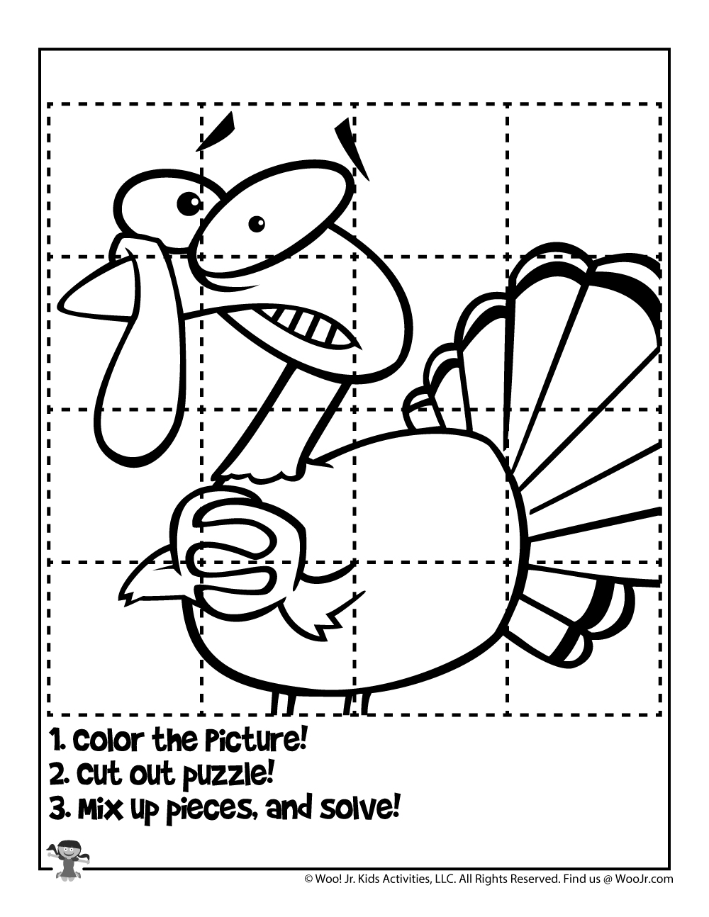 Printable coloring puzzles for kids woo jr kids activities childrens publishing