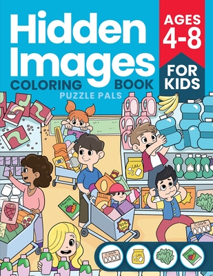 Hidden images puzzle coloring book for kids ages to paperback boswell book pany