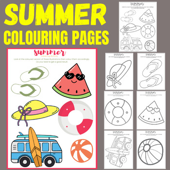Summer coloring pages end of year fun activities summer pictures colouring made by teachers