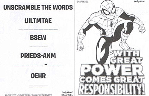 Meggans warehouse marvel ultimate spiderman mini coloring book wh c â