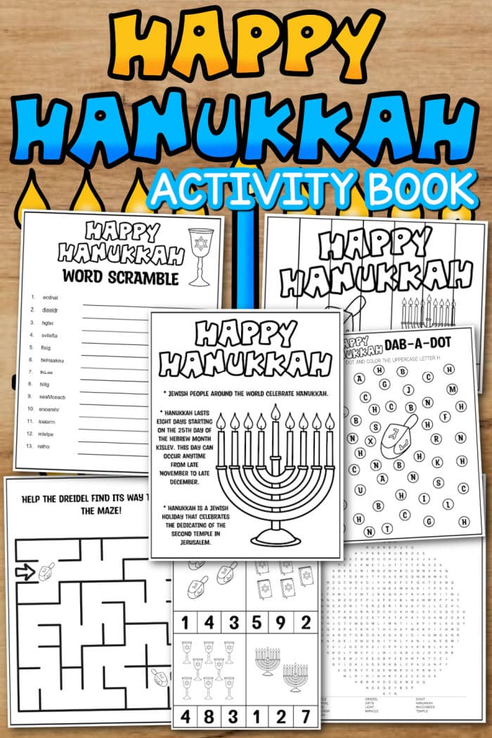 Free hanukkah coloring pages printables
