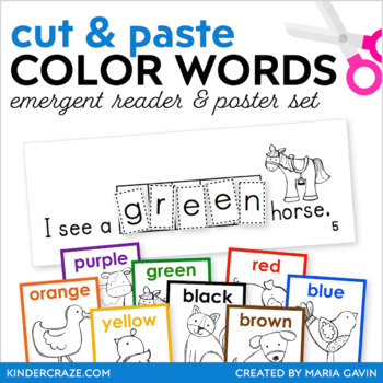 Color words emergent reader