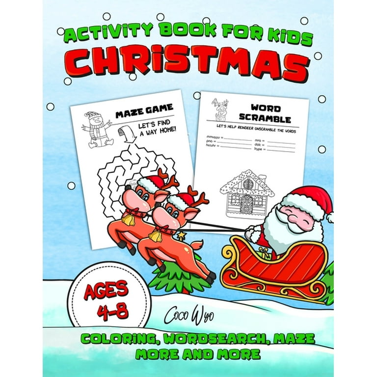 Christmas activity book for kids ages