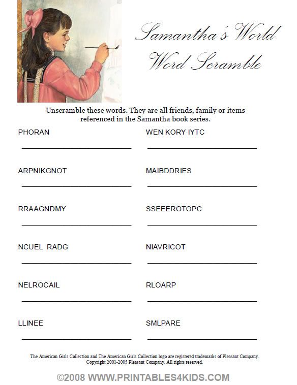 American girl samantha word scramble american girl american girl doll pictures american girl parties